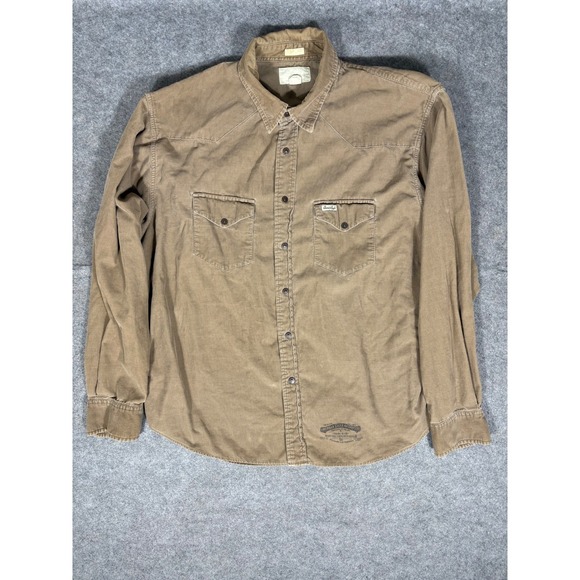 American Eagle Outfitters Other - American Eagle Outfitters Mens XL Vintage Slim Fit Corduroy‎ Western Shirt Tan